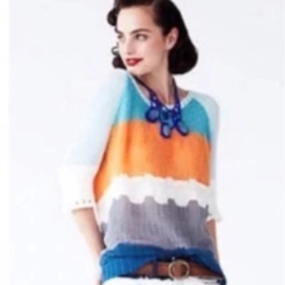 Anthropologie Blue Abundance Beaded Bib Statement Necklace - Picture 10 of 10